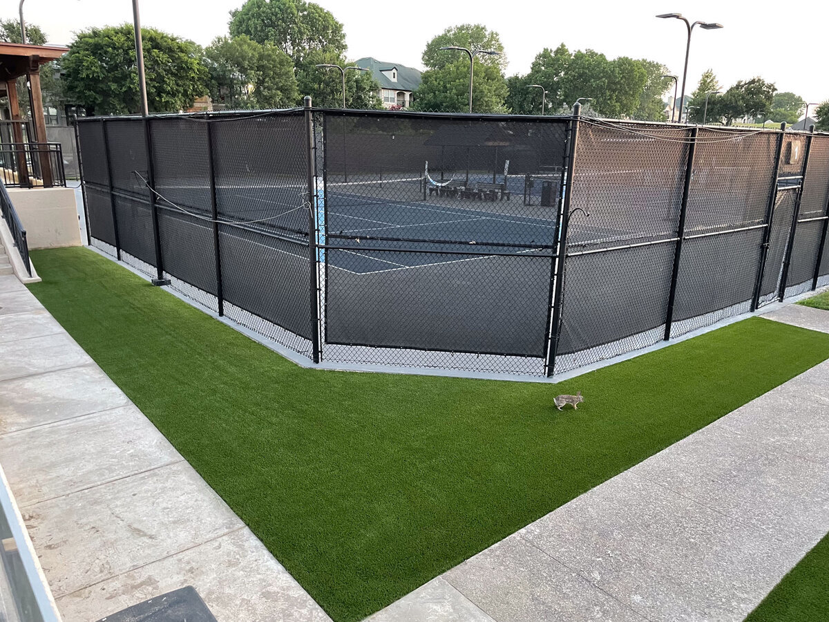 Artificial turf commercial tennis complex