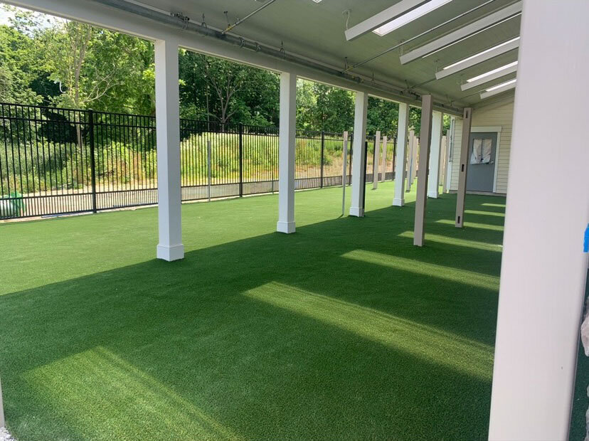 Artificial turf indoor outdoor dog run