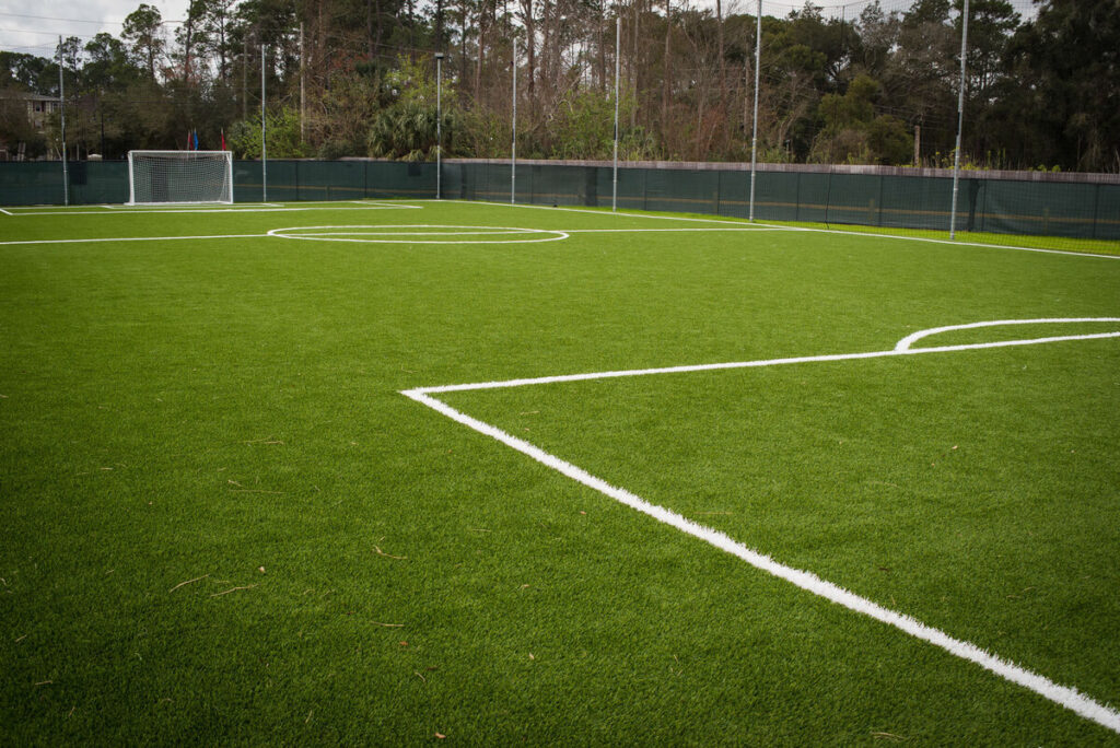 Artificial turf school sports field