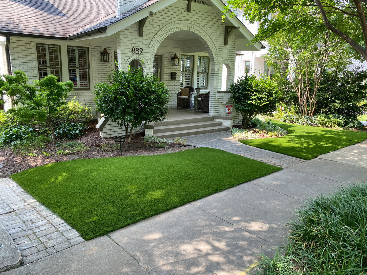Artificial Turf Small Frontyard Lawn