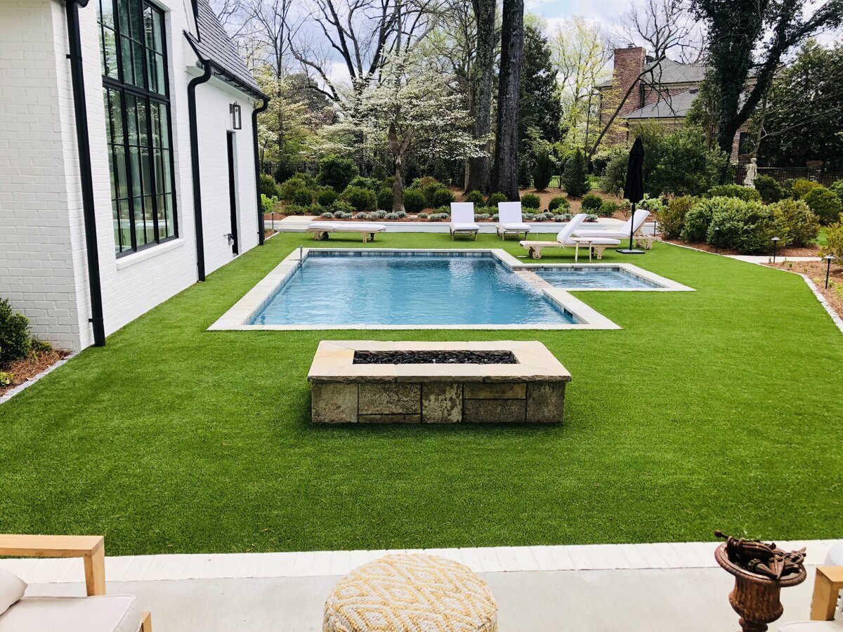 Synthetic Grass Around Pool Grass365 Nashville