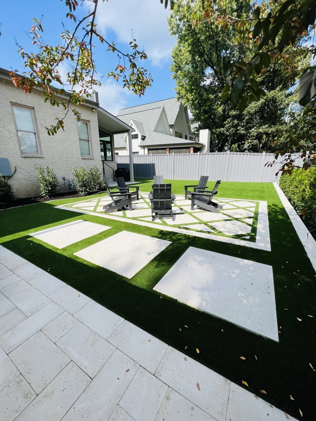 Fake Grass Around Fire Pit Nashville TN