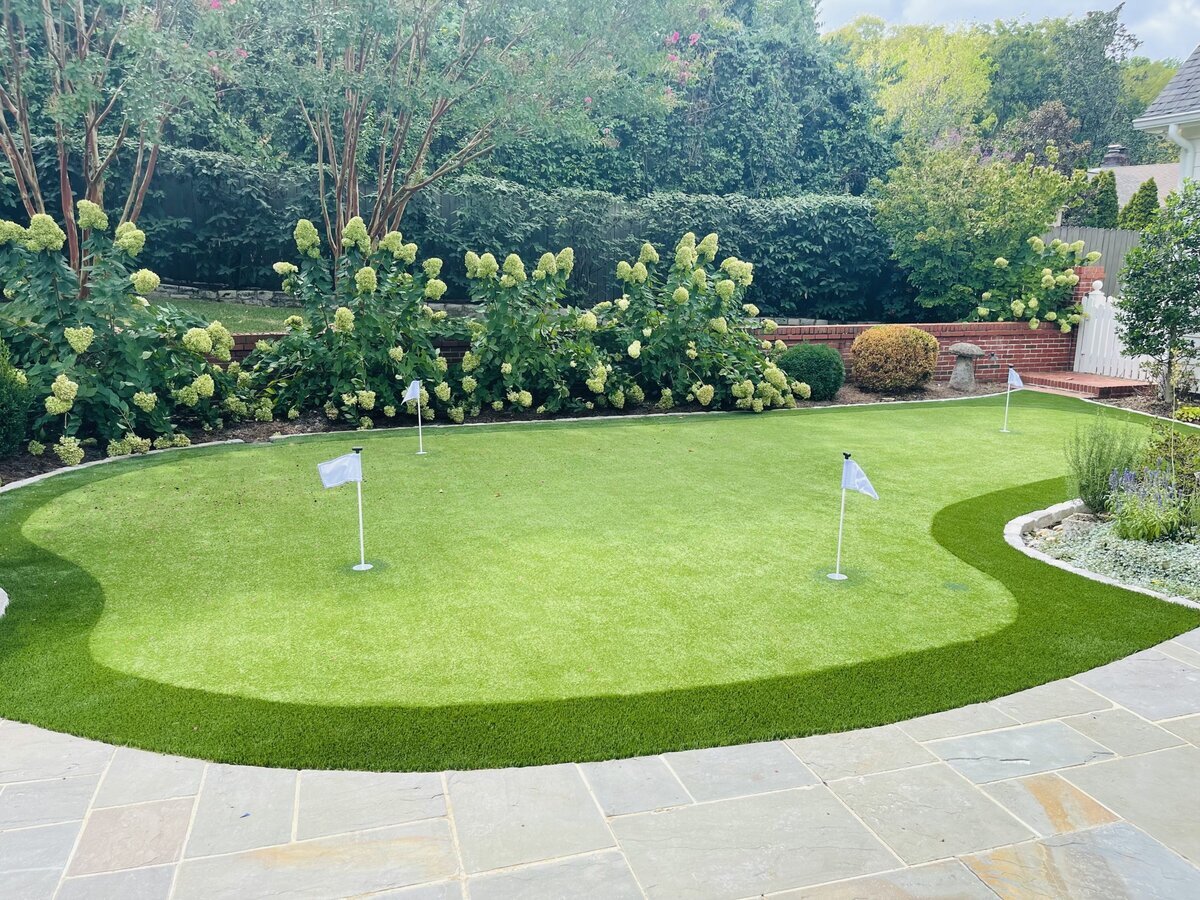 Putting Green Off Back Patio Nashville TN Grass365