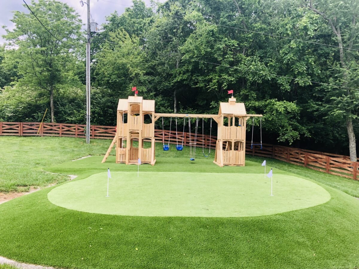 Residential Putting Green and Playground Combo Nashville
