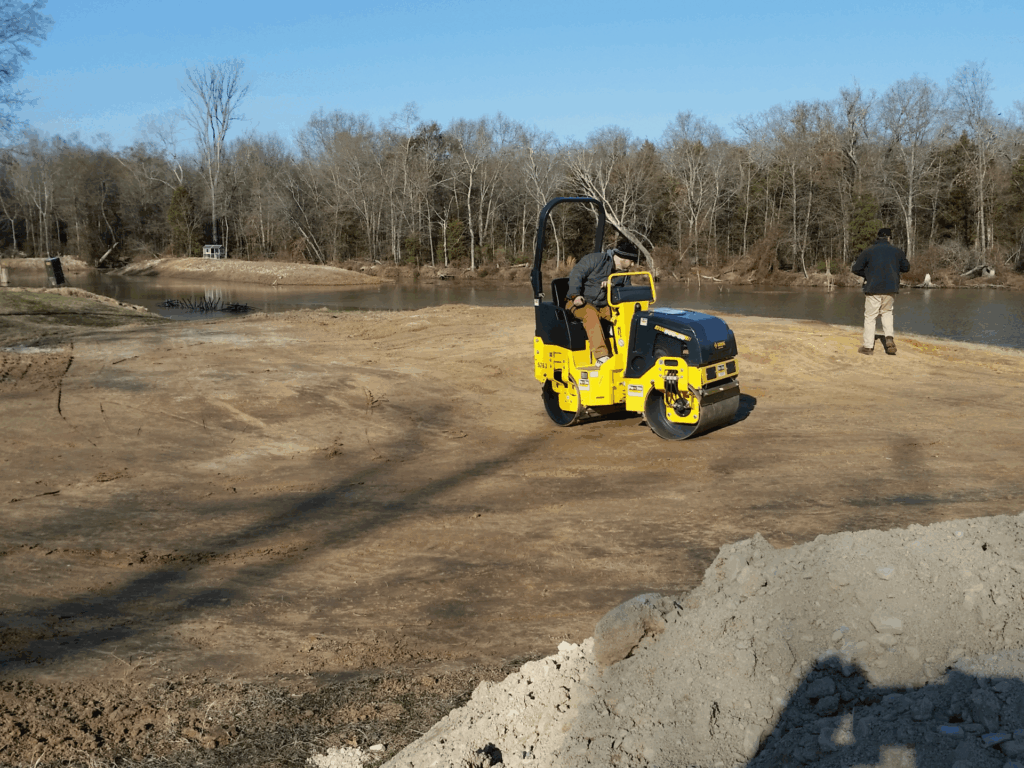 Golf Green shaping and rolling