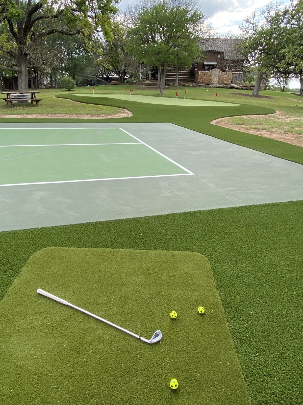 Chipping Tee Backyard Putting Green Austin