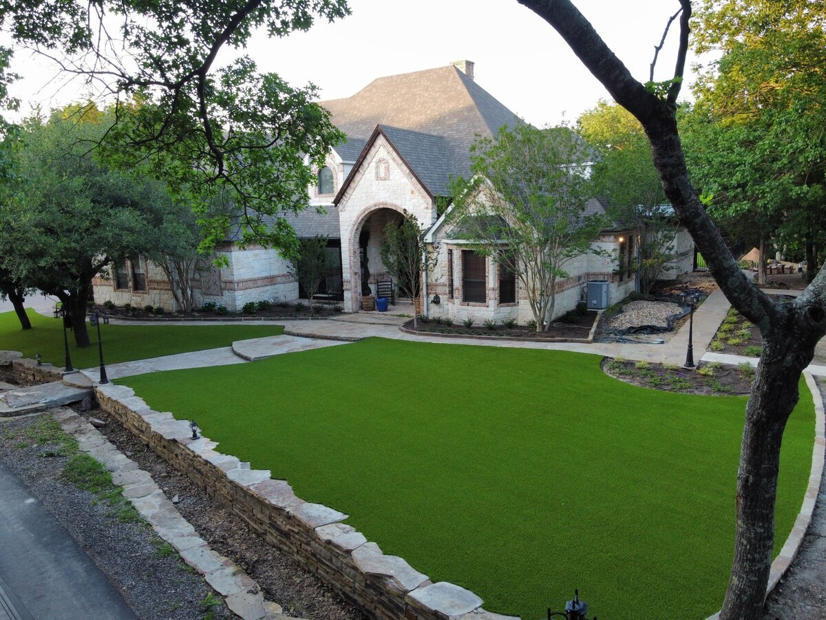 Artificial Turf Synthetic Grass Front Yard Dallas