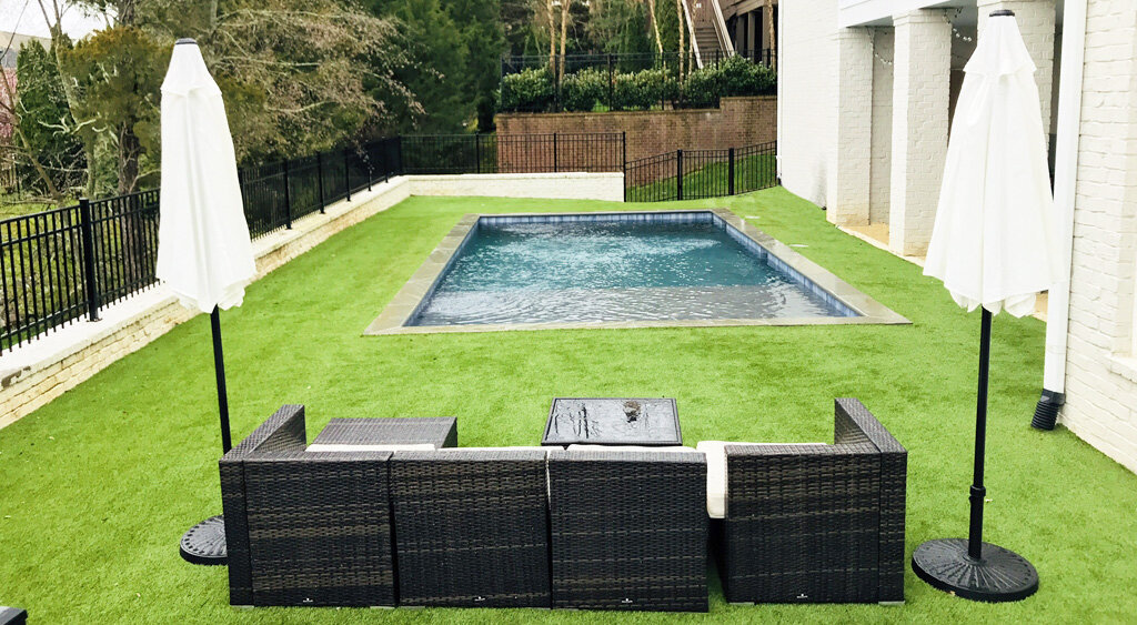 Artificial Grass Backyard Pool Nashville