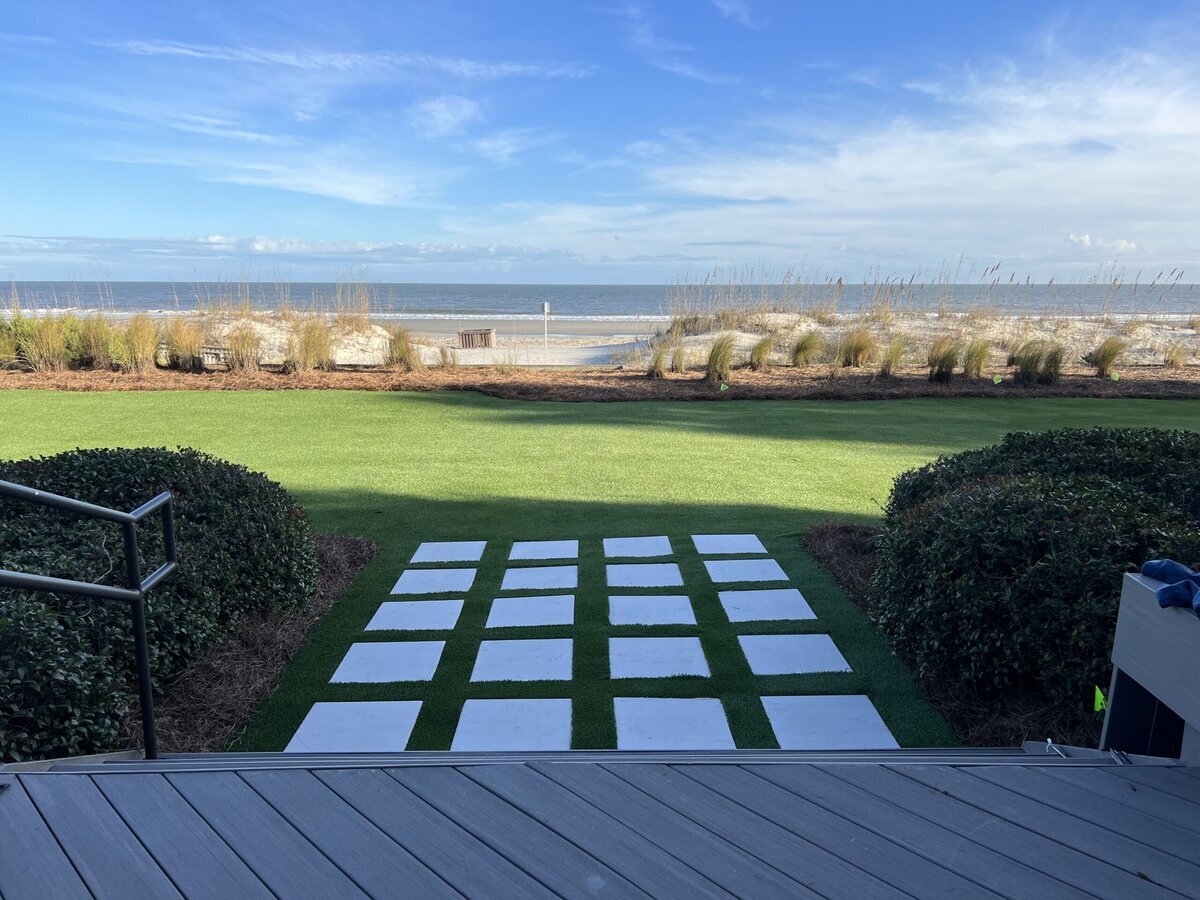 Artificial Grass For Event Space Hilton Head At Beach