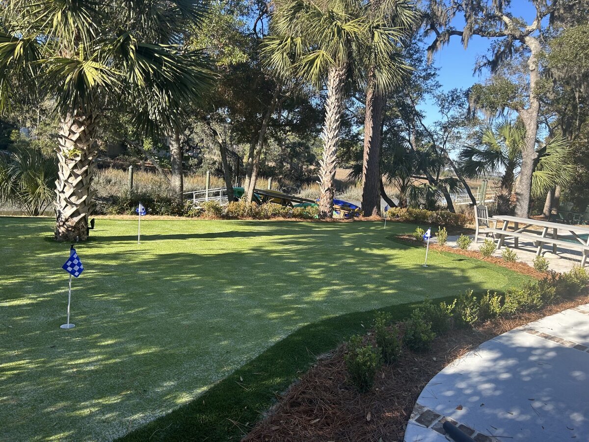 Backyard Putting Green Cool Design Around Tree