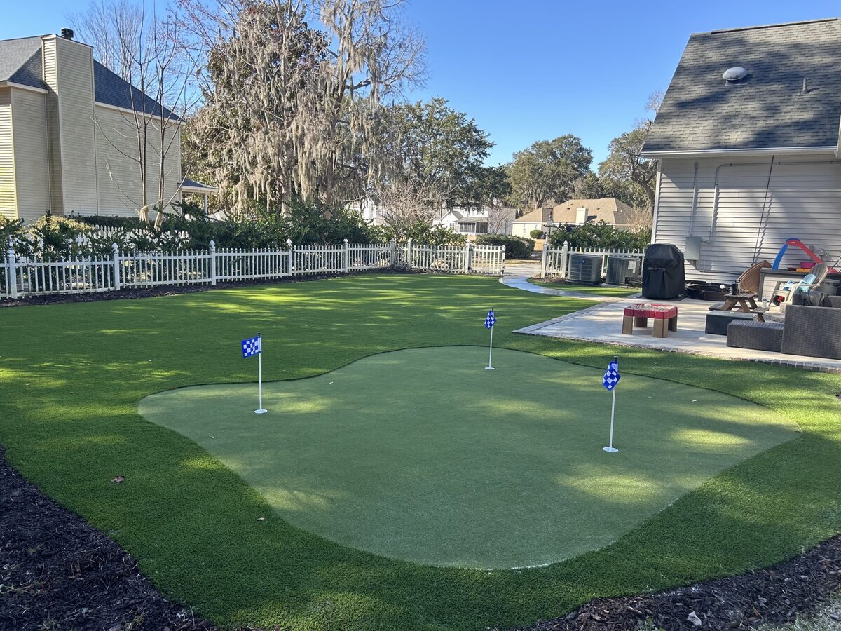 Backyard Putting Green With Fringe Savannah