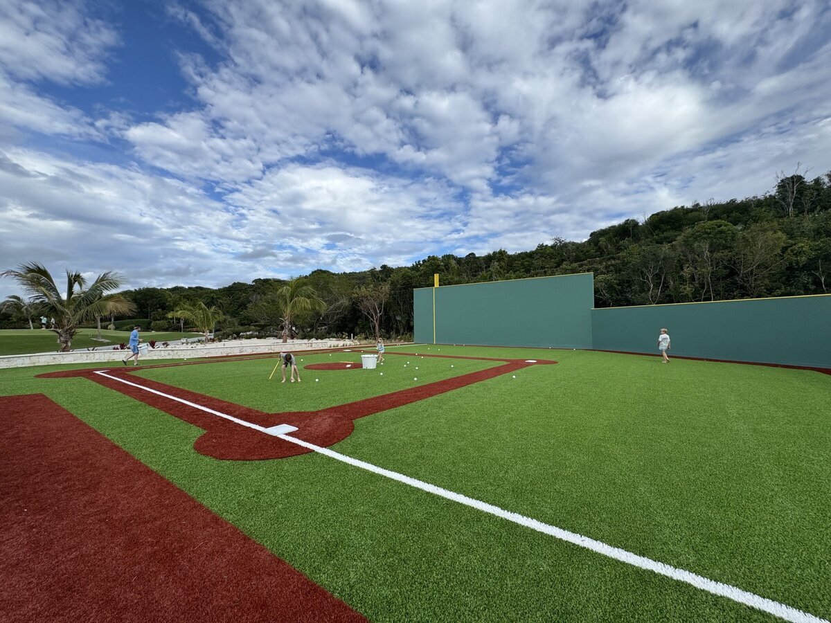 Batting Practice At Wiffle Ball Field Artificial Turf