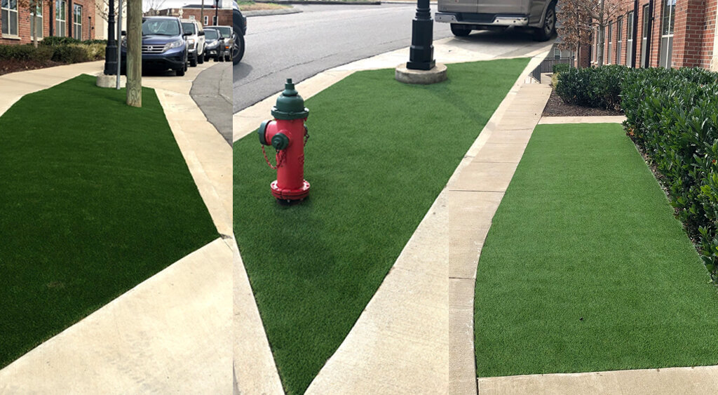 Commercial islands artificial grass
