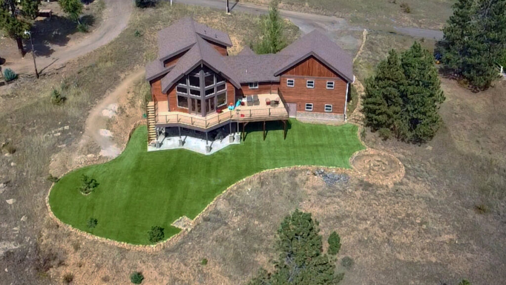 Denver Synthetic Grass Drone Backyard