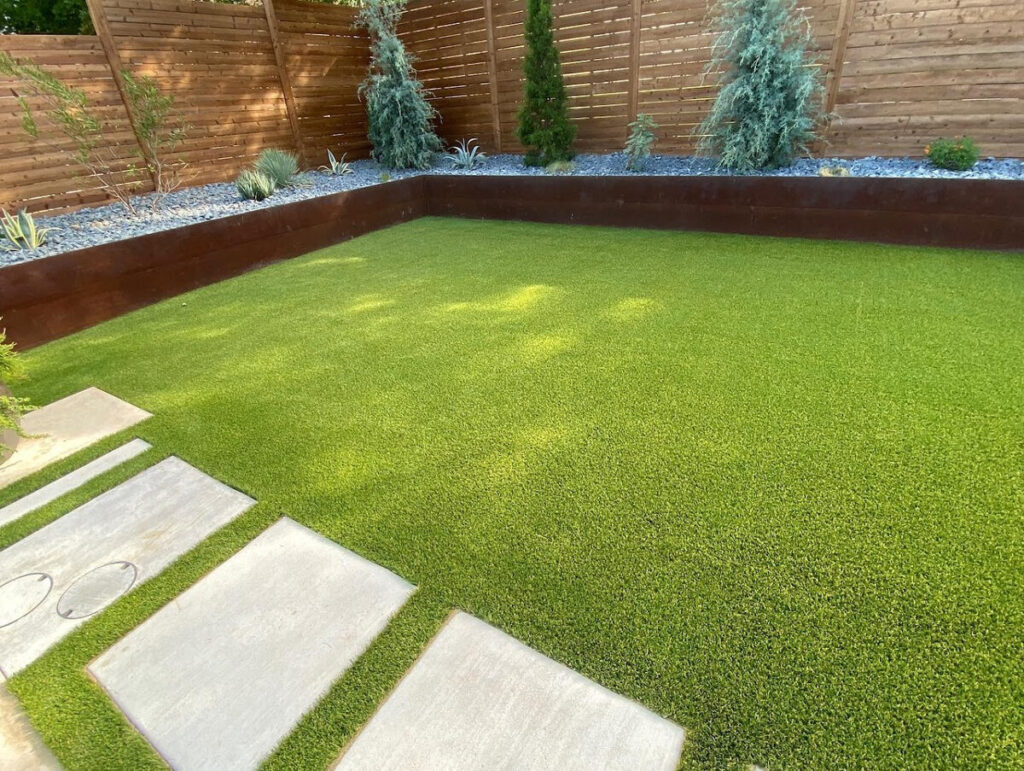Denver Artificial Grass with Raised Planters