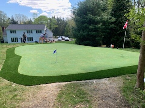 Backyard golf installation