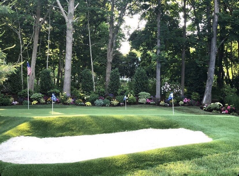 Golf practice green