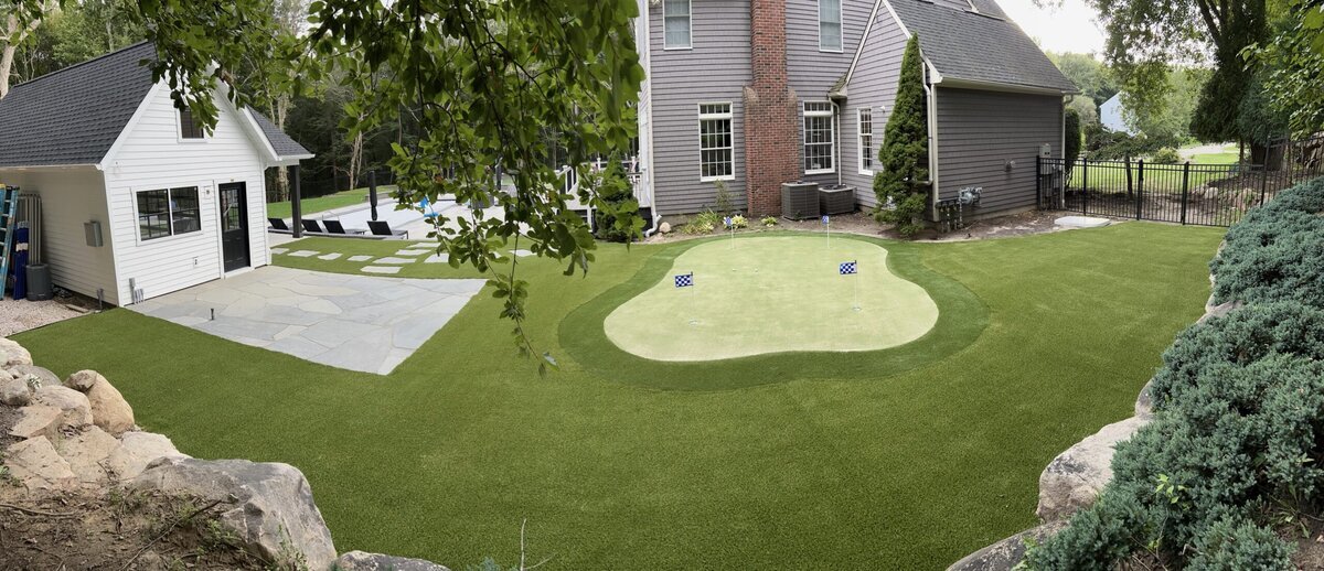 Putting green installation
