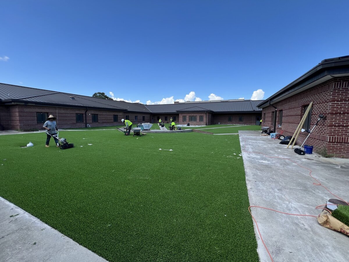 Infill Sand For School In Savannah Synthetic Turf