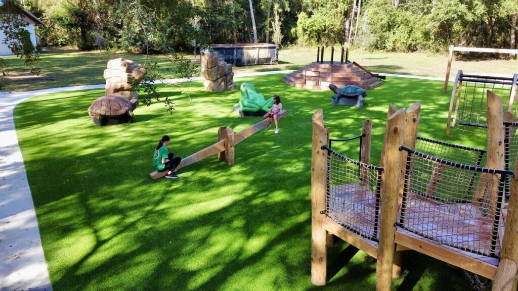 Jacksonville playground turf seasaw