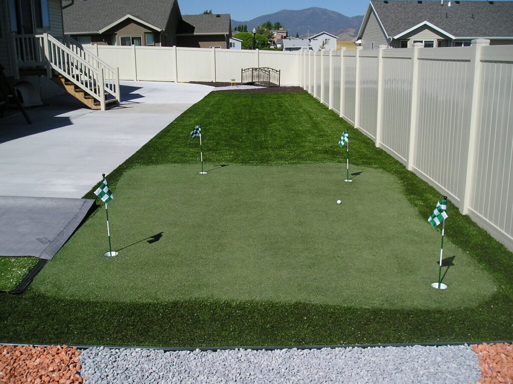 Lawn and Putting Green Off Patio Salt Lake