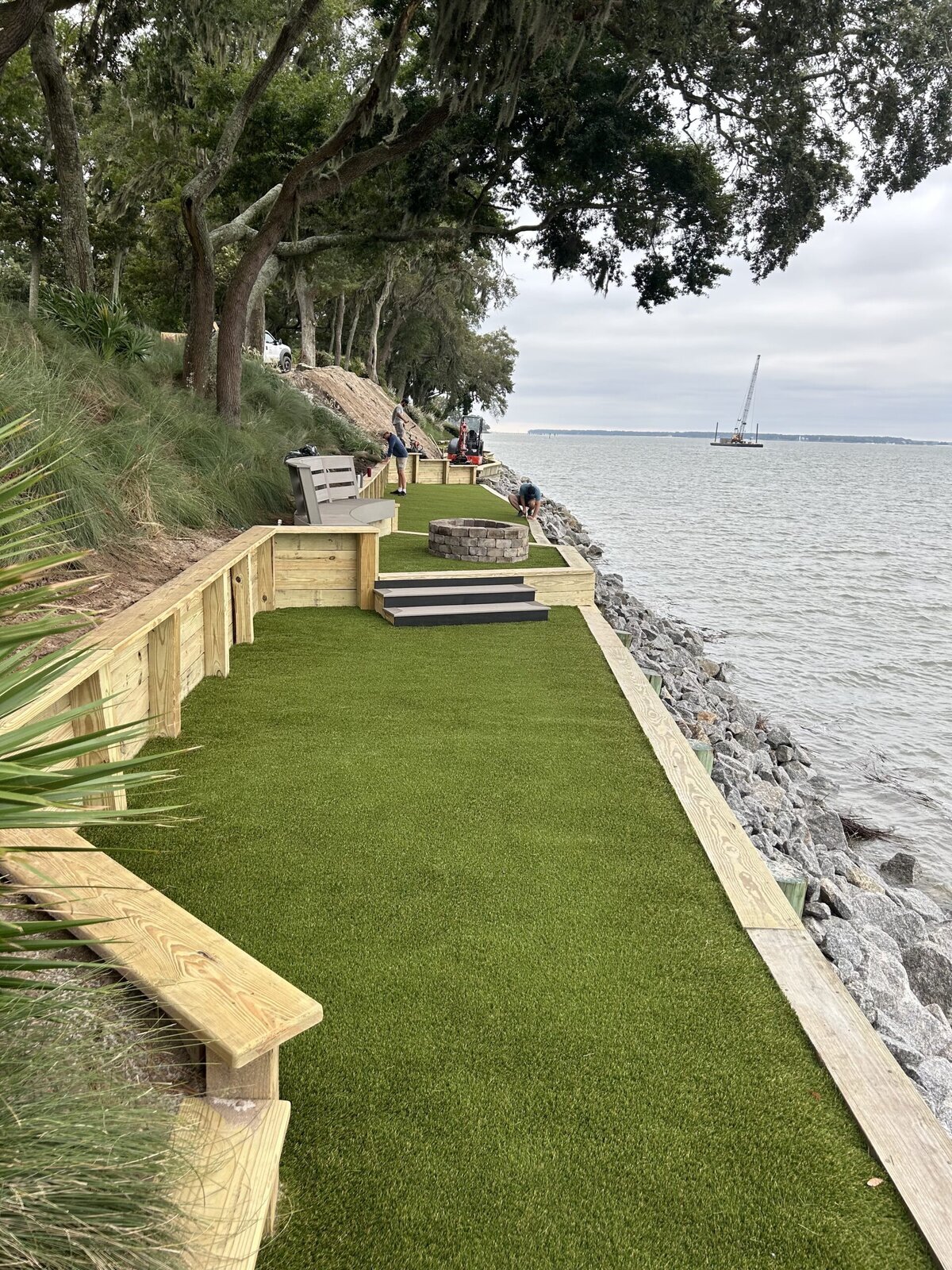 Sea Wall With Artificial Turf Hilton Head