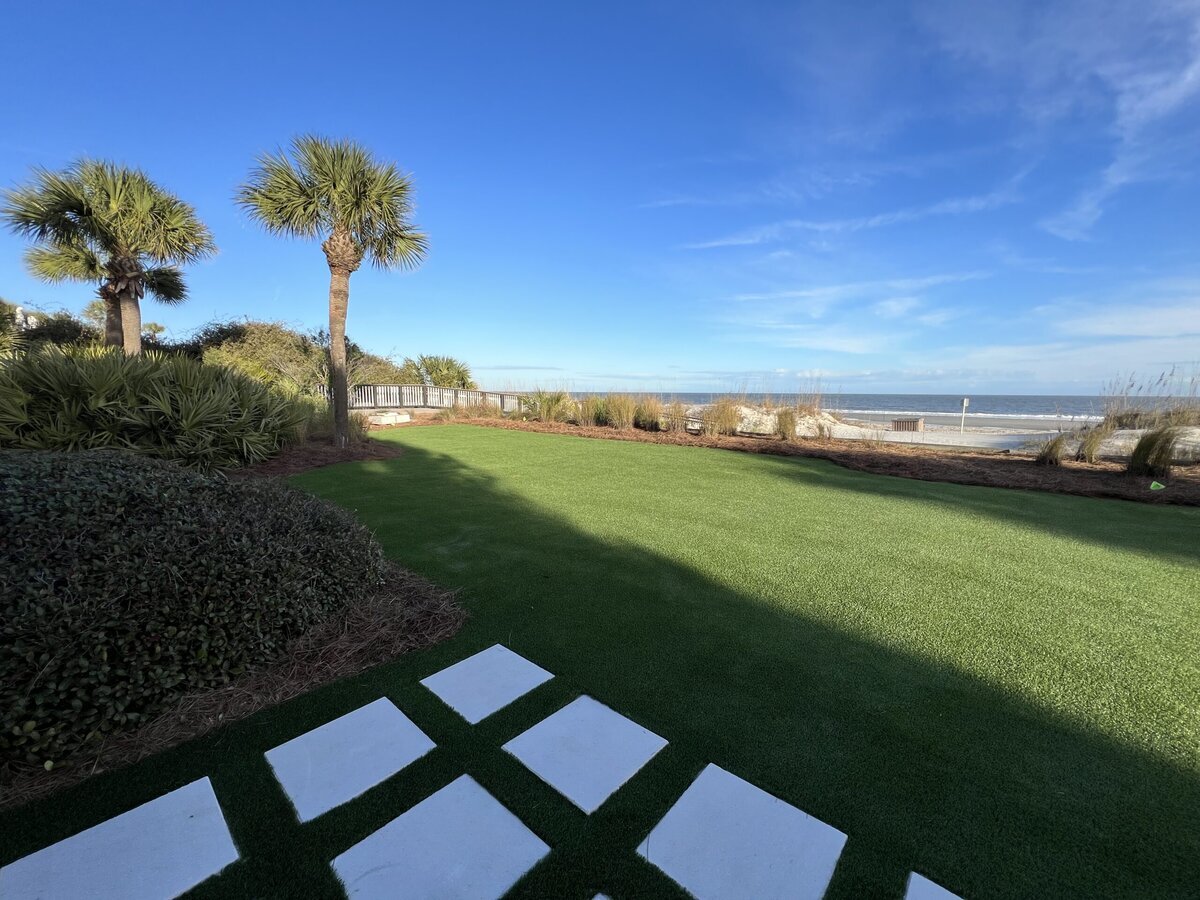 Synthetic Grass Next To Beach Hilton Head