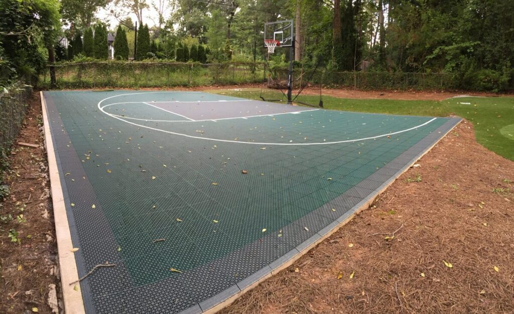 Tile courts sports atlanta backyard basketball