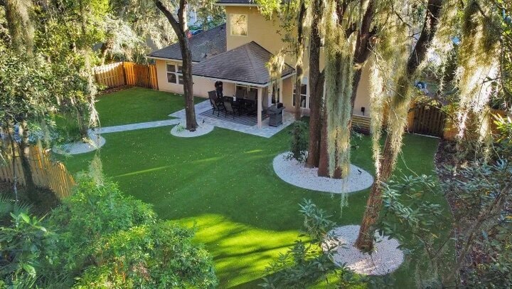 Backyard Artificial Grass Drone Jacksonville
