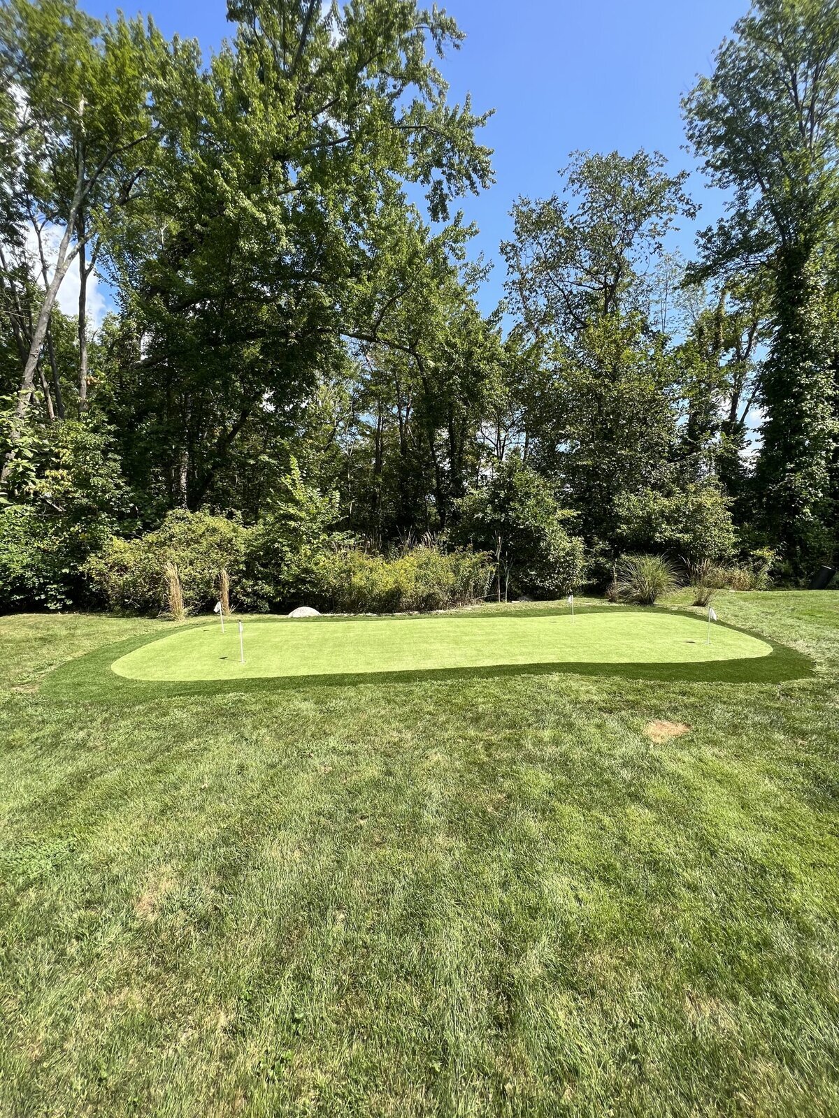 Backyard Putting Green with Fringe Stamford