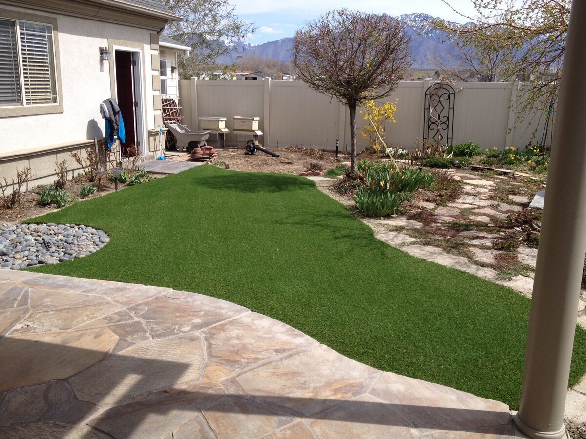Backyard Turf Park City Off Patio
