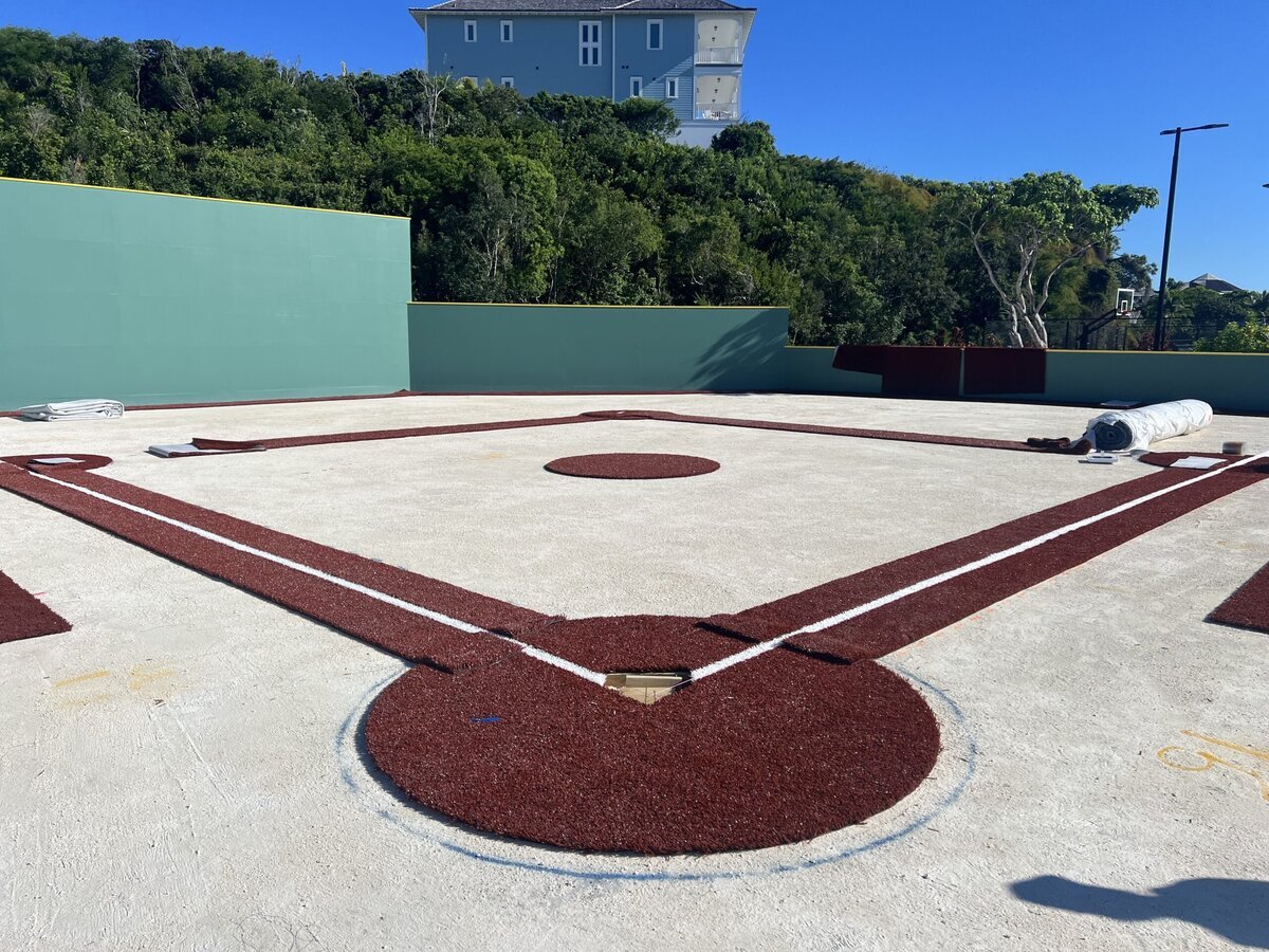 Base Lines At Artificial Grass Field