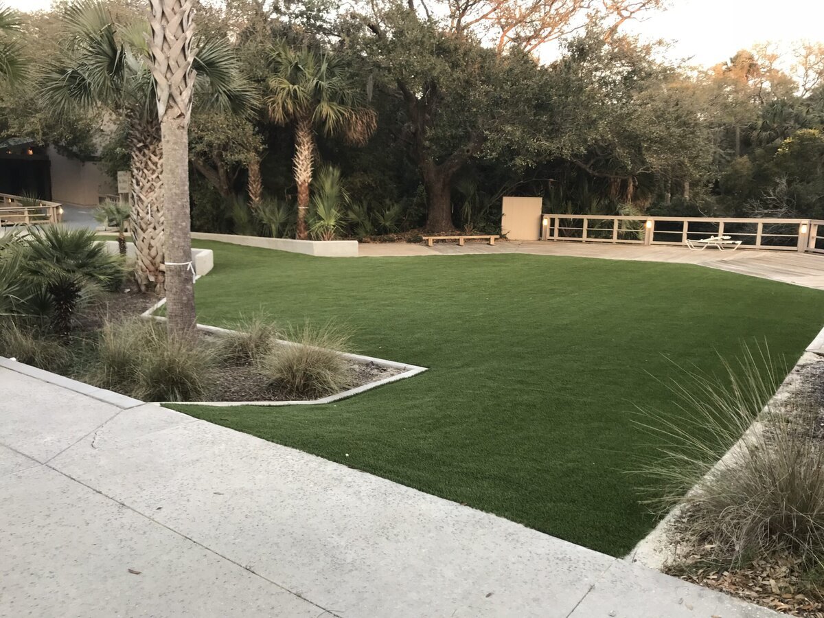 Commercial Artificial Grass at Beach Club