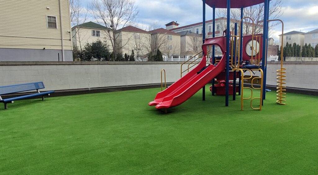 Commercial playground turf surface