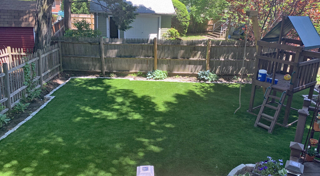 Fake grass play area Boston