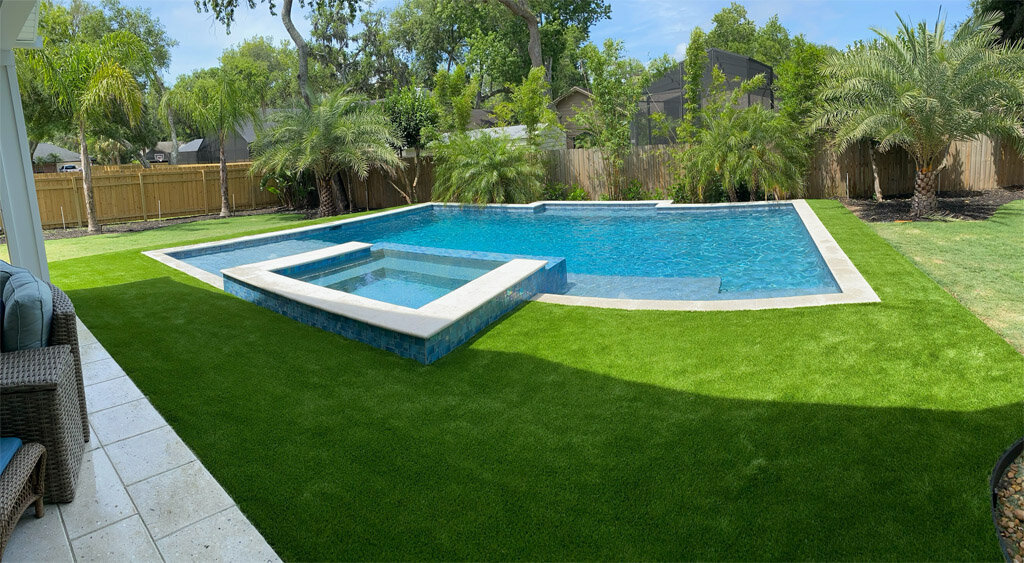 fake turf pool surround