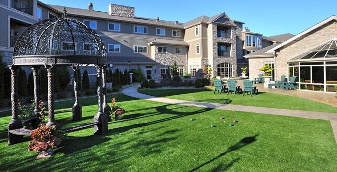 multi family synthetic grass lawn