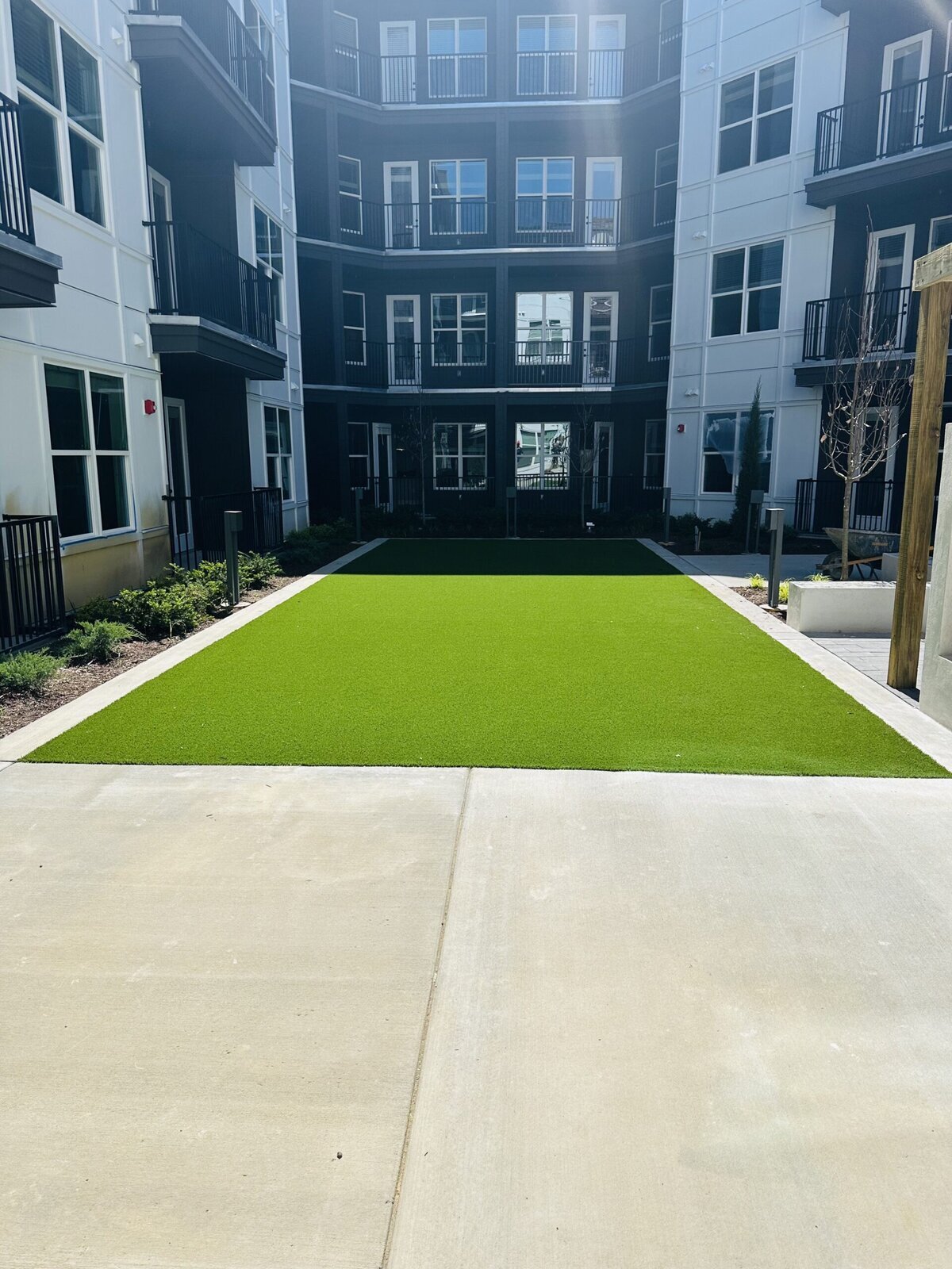 Multifamily Artificial Grass Lawn