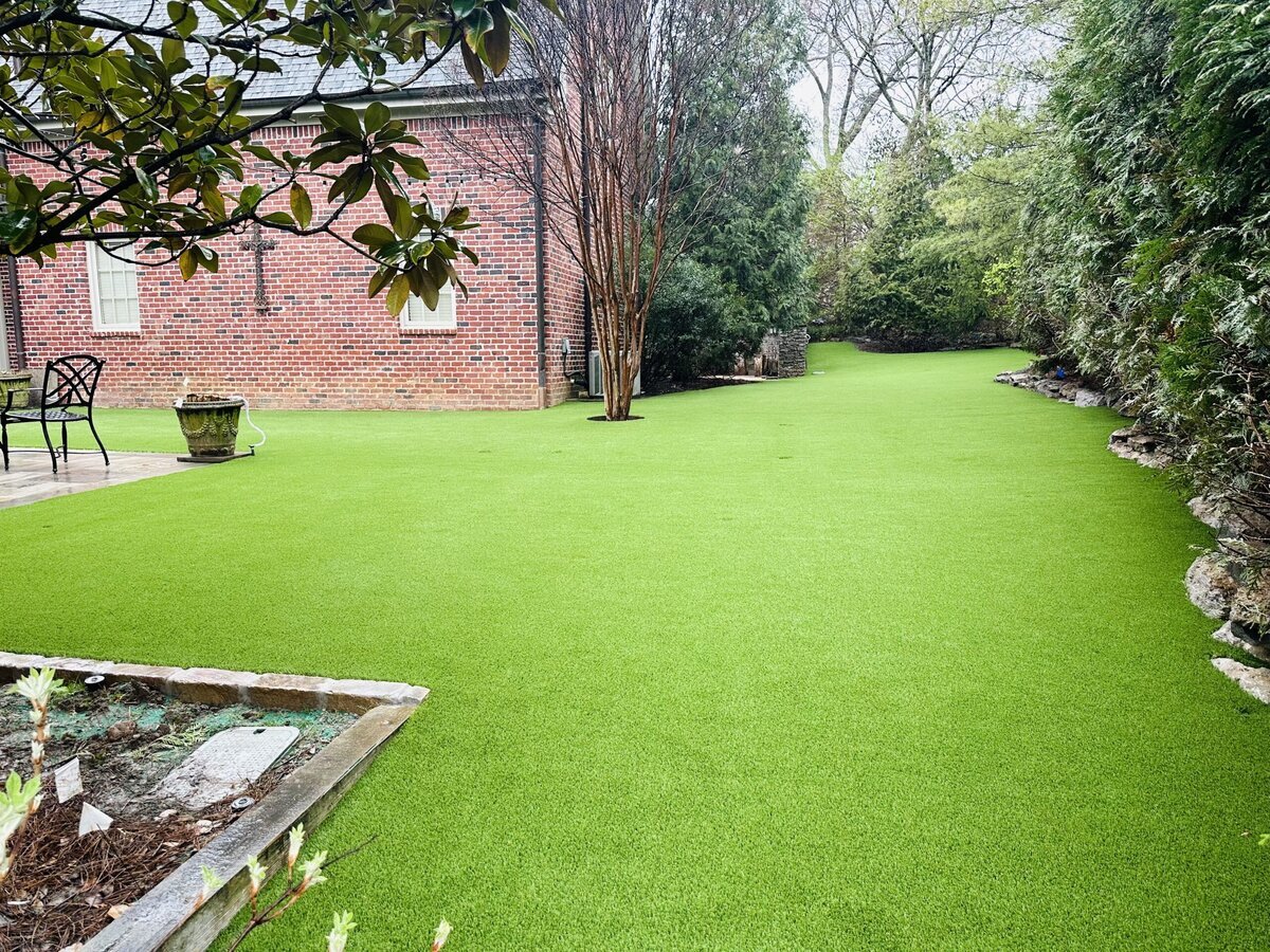 Perfect Synthetic Turf Backyard in Nashville by Grass365