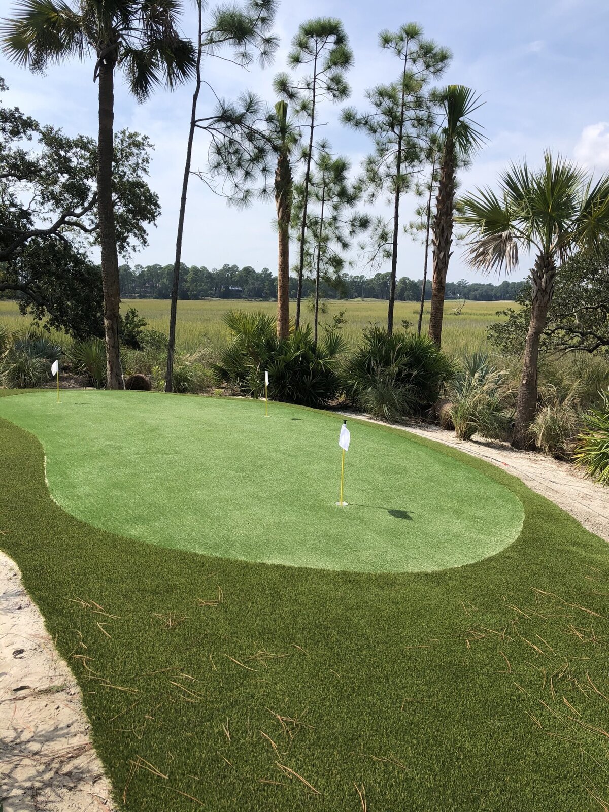 Putting Green Along Marsh Charleston