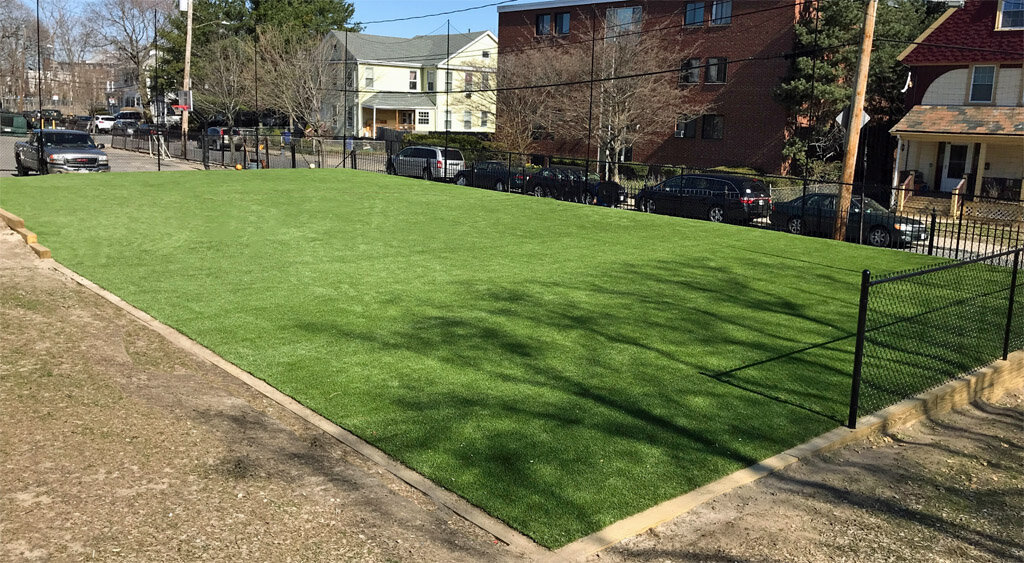 School playground artificial grass
