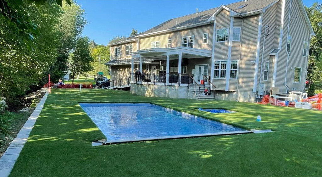 Synthetic Grass Around Pool