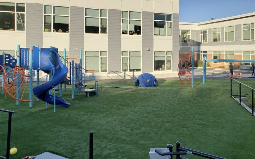 Synthetic grass playground Boston