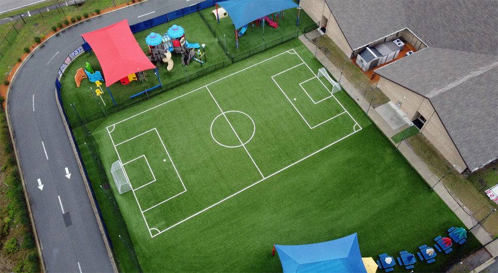 synthetic grass school playground
