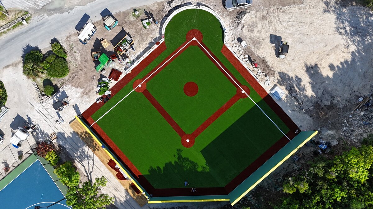 Commercial turf installation