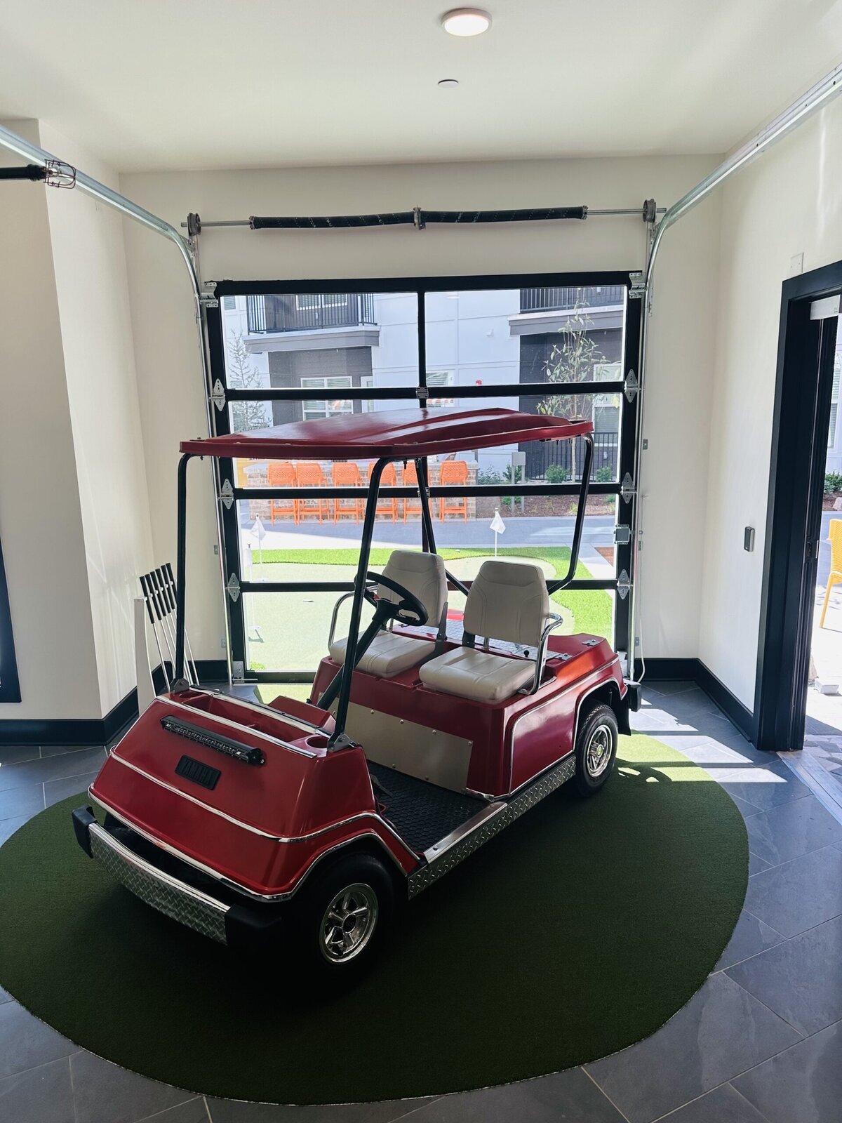 Turf Installation for Golf Cart Sales Company in Showroom