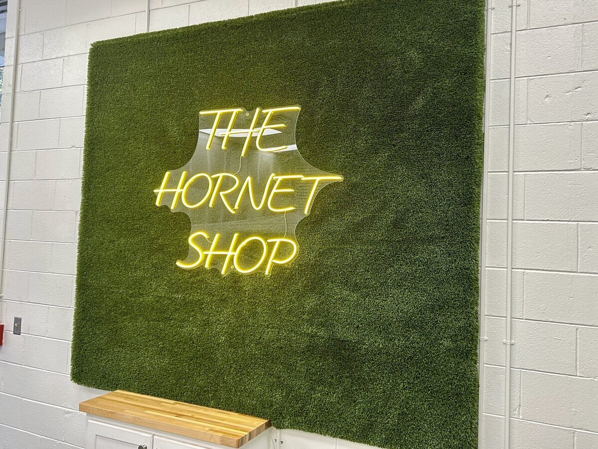 Wall Sign Made With Artificial Grass