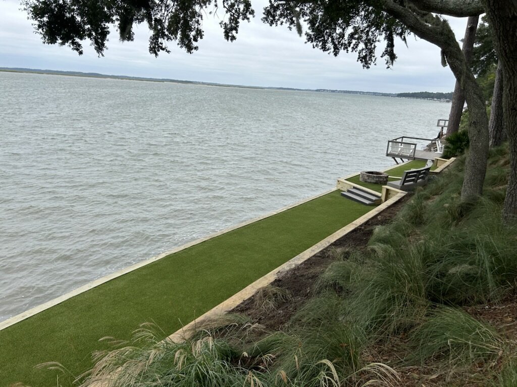 Waterfront Synthetic Grass Lawn Hilton Head