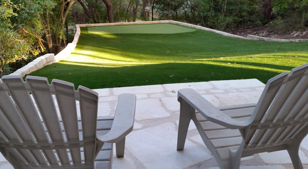 Austin Backyard Lawn and Putting Green