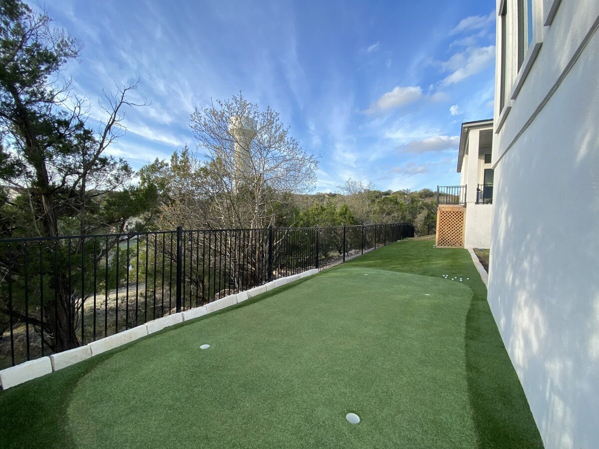 Backyard Putting Green and Lawn Raised Area Austin